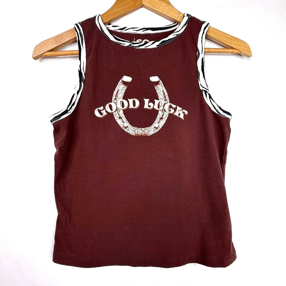 SO Good Luck Horseshoe Tank Top M
